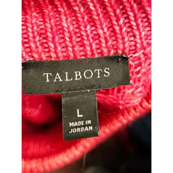 Talbots Pink Textured Sweater size Large Womens Fall Winter - Picture 6 of 9